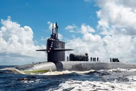 Tàu ngầm USS Georgia hiện đã có mặt tại Địa Trung Hải. (Ảnh: US Navy)