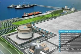 Phối cảnh một cơ sở hydro ở Samcheok, cách Seoul 190 km về phía đông. (Nguồn: Yonhap)
