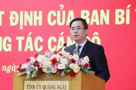 Ông Nguyễn Hoàng Giang được phê chuẩn giữ chức Chủ tịch Ủy ban Nhân dân tỉnh Quảng Ngãi. (Ảnh: Phạm Cường/TTXVN)