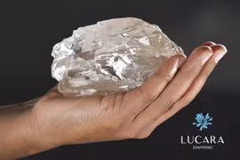 Viên kim cương khổng lồ nặng 2.492 carat được tìm thấy tại Botswana. (Nguồn: Lucara Diamon)