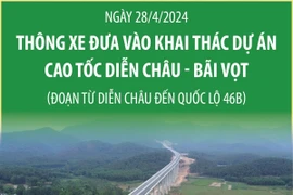Thông xe đưa vào khai thác dự án cao tốc Diễn Châu-Bãi Vọt
