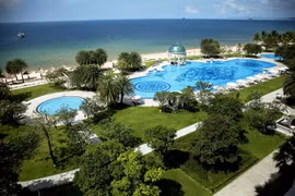 Không gian nghỉ dưỡng của một resort cao cấp ở Phú Quốc. (Ảnh: Hồng Đạt/TTXVN)