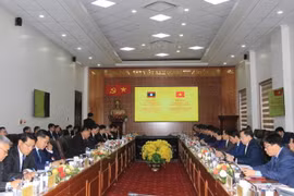 Quang cảnh hội đàm. (Ảnh: Nguyễn Oanh/TTXVN)
