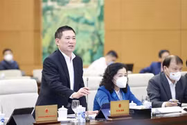 Bộ trưởng Bộ Tài chính Hồ Đức Phớc phát biểu. (Ảnh: Doãn Tấn/TTXVN)