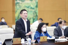 Bộ trưởng Bộ Tài chính Hồ Đức Phớc phát biểu. (Ảnh: Doãn Tấn/TTXVN)