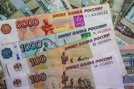 Đồng ruble của Nga. (Ảnh: AA/TTXVN)