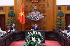 Quang cảnh buổi tiếp. (Ảnh: Dương Giang/TTXVN)