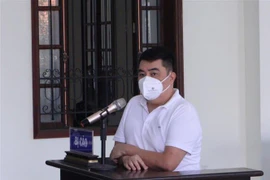 Ảnh: Bị cáo Duy tại phiên tòa. (Ảnh: TTXVN phát)