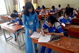 Thí sinh thi thử kỳ thi Trung học phổ thông quốc gia năm 2019. (Ảnh: Đinh Văn Nhiều/TTXVN)