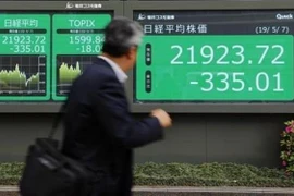 Bảng tỷ giá chứng khoán tại Tokyo, Nhật Bản. (Nguồn: Kyodo/TTXVN)