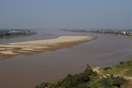 Sông Mekong ở Vientiane, Lào. (Nguồn: EPA/TTXVN)