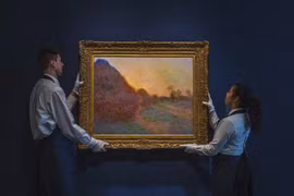 Bức tranh của danh họa người Pháp Claude Monet đã được bán với mức giá kỷ lục 110,7 triệu USD. (Nguồn: AP)