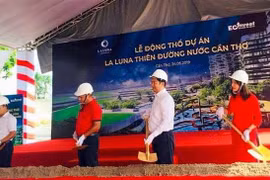 Lễ động thổ dự án Thiên đường nước Cần Thơ sáng 24/5. (Ảnh: TTXVN phát)
