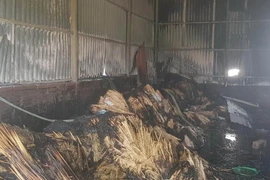 Ninh Bình: Cháy lớn tại xưởng sản xuất bông lau, thiệt hại 1 tỷ đồng