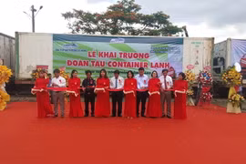 Khai trương đoàn tàu chở container lạnh từ ga Sóng Thần đi Trung Quốc