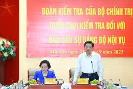 Kiểm tra công tác cán bộ đối với Ban Cán sự đảng Bộ Nội vụ