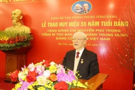 Phát biểu của Tổng Bí thư tại Lễ nhận Huy hiệu 55 năm tuổi Đảng
