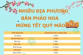 [Infographics] Nhiều địa phương bắn pháo hoa mừng Xuân Quý Mão 2023