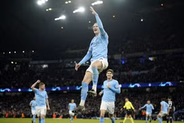 Haaland ghi 5 bàn đưa Man City tiến vào tứ kết Champions League