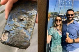 Điện thoại iPhone vẫn hoạt động sau 10 tháng nằm dưới đáy sông
