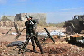 Binh sĩ Syria trong chiến dịch truy quét phiến quân tại tỉnh Hama ngày 11/5/2019. (Ảnh: THX/ TTXVN)