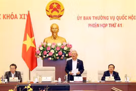 Phó Chủ tịch Quốc hội Uông Chu Lưu chủ trì và phát biểu bế mạc. (Ảnh: Trọng Đức/TTXVN)