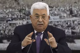 Tổng thống Palestine Mahmoud Abbas phát biểu tại một cuộc họp ở thành phố Ramallah, Bờ Tây. (Ảnh: AFP/TTXVN)