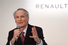 Chủ tịch Renault Jean-Dominique Senard phát biểu trong một cuộc họp báo tại trụ sở Nissan ở Yokohama, tỉnh Kanagawa, Nhật Bản. (Ảnh: AFP/TTXVN)