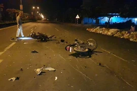 Hiện trường một vụ tai nạn. (Ảnh: Đậu Tất Thành/TTXVN)