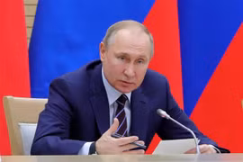 Tổng thống Nga Vladimir Putin trong bài phát biểu tại Moskva ngày 16/1. (Ảnh: AFP/TTXVN)