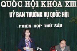 Bà Nguyễn Thị Kim Ngân, Phó Chủ tịch Quốc hội phát biểu ý kiến tại phiên họp. (Ảnh: Phương Hoa/TTXVN)