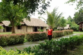 Khu nhà vườn di tích được phục dựng theo ngôi nhà Bác Hồ đã từng ở và làm việc năm 1928 ở Noọng Ổn, Udon Thani, Đông bắc Thái Lan. (Ảnh: Ngọc Tiến/Vietnam+)