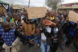 Quang cảnh cuộc biểu tình. (Ảnh: AFP/TTXVN)