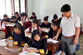 Học sinh trường Phổ thông Dân tộc nội trú tỉnh Gia Lai. (Ảnh: Thanh Hà/TTXVN)