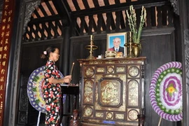 Nhà lưu niêm, thờ di ảnh Chủ tịch Võ Chí Công. (Nguồn: VGP)