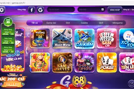 Giao diện của đường dây đánh bạc Gamvip.com (Ảnh chụp màn hình) 