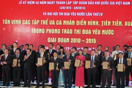 Lễ kỷ niệm 40 năm Thành lập Tập đoàn Dầu khí Việt Nam và Đại hội thi đua yêu nước (Ảnh: Đức Duy/Vietnam+)