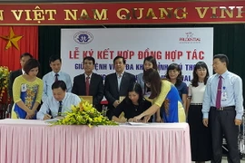 Quang cảnh lễ ký kết hợp tác giũa Bệnh viện đa khoa tỉnh Phú Thọ và Prudential Việt Nam. (Nguồn: Prudential Việt Nam)