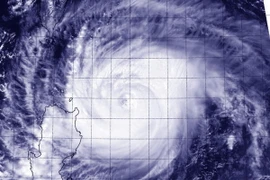Mắt bão Goni từ ảnh chụp của NASA. (Nguồn: NASA)