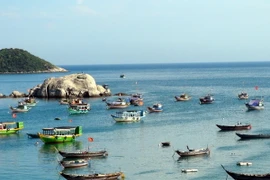 Phong cảnh biển đảo Cù Lao Chàm. (Ảnh: Đỗ Trưởng/TTXVN)