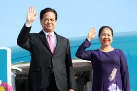 Thủ tướng Nguyễn Tấn Dũng và Phu nhân. (Ảnh: Đức Tám/TTXVN)