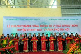 Hà Nội khánh thành trạm xử lý rác thải nông thôn Cao Dương 