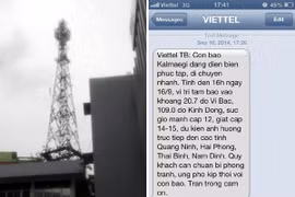 Nhà mạng hối hả chuẩn bị đối phó với cơn bão Kalmaegi