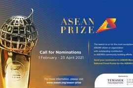 Banner Giải thưởng ASEAN năm 2021. (Ảnh: TTXVN phát)