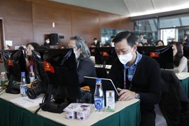 Các sản phẩm như nước, sữa, sữa chua Vinamilk phục vụ cho các phóng viên tác nghiệp 24/24 tại Trung tâm báo chí trong thời gian diễn ra Đại hội Đảng. (Nguồn: Vinamilk)