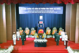 Quang cảnh Lễ truy điệu nguyên Phó Thủ tướng Trương Vĩnh Trọng. (Ảnh: Thanh Vũ/TTXVN)