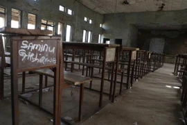 Cảnh vắng vẻ tại lớp học ở Kagara, bang Niger, Nigeria, sau khi xảy ra một vụ bắt cóc học sinh ngày 18/2. (Ảnh: AFP/TTXVN)