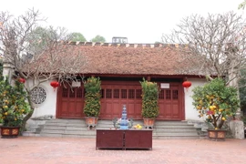 Chùa Lim không đón khách để phòng dịch COVID-19. (Ảnh: Thái Hùng/TTXVN)