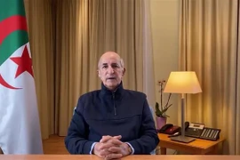 Tổng thống Algeria Abdelmadjid Tebboune phát biểu tại Algiers ngày 13/12/2020. (Ảnh: AFP/TTXVN)