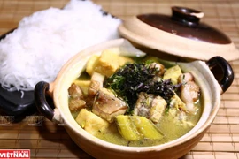 Cá lăng om chuối đậu vô cùng hấp dẫn với vị đậm đà, mềm ngọt